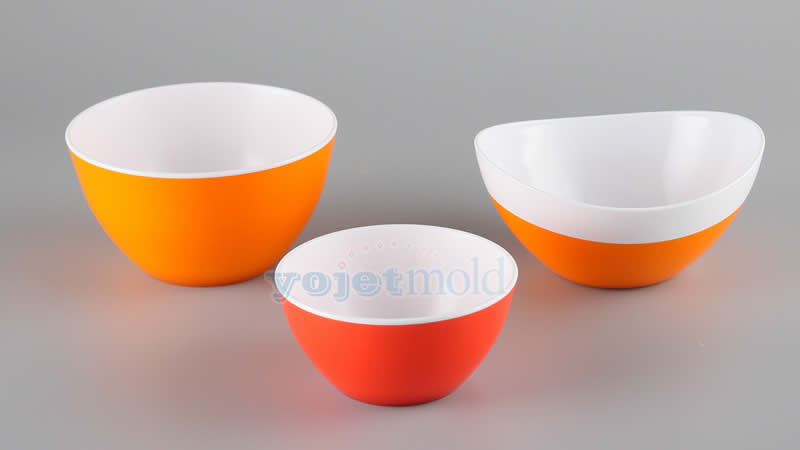 Double color salad bowls